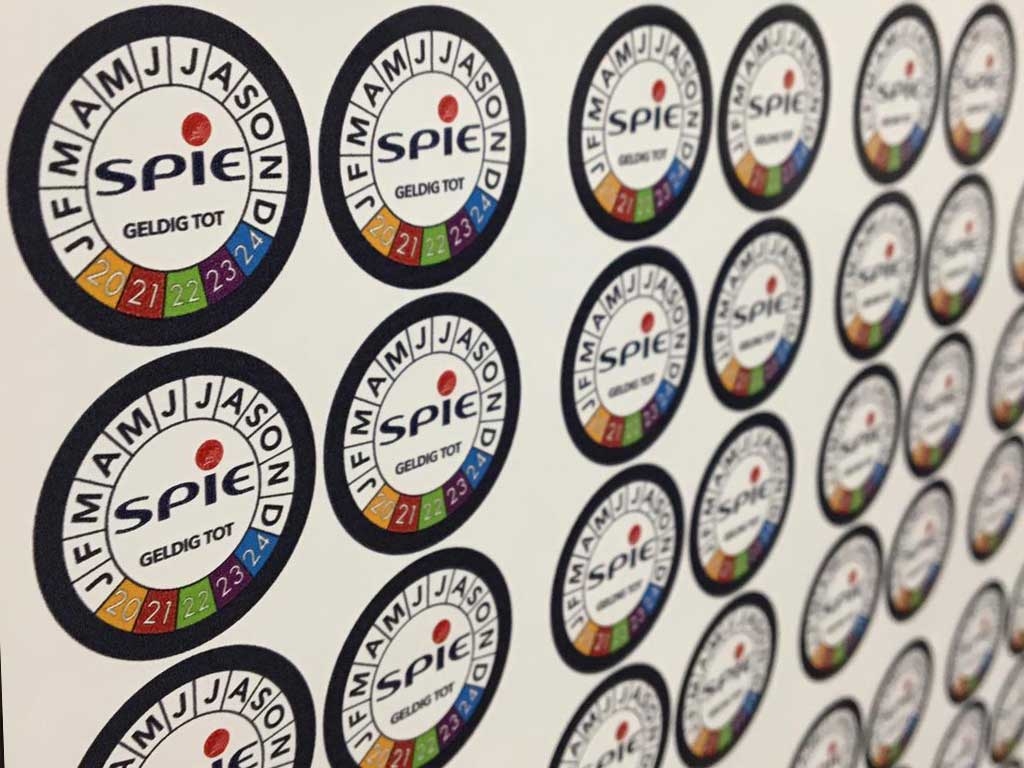 Keuringsstickers voor Spie